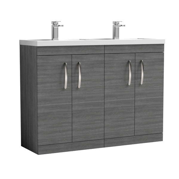 NUIE 1200mm Floor Standing Cabinet With Double Basin