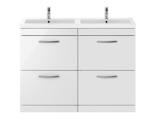 NUIE 1200mm Floor Standing Cabinet With Double Basin