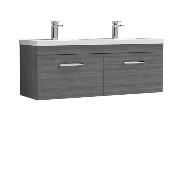NUIE 1200mm Wall Hung Cabinet With Double Basin