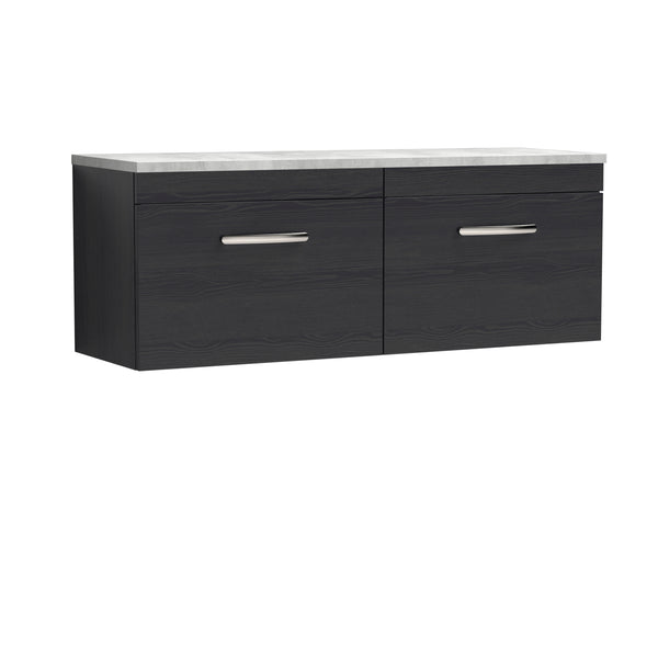 NUIE 1200mm Wall Hung 2-Drawer Unit & Laminate Worktop