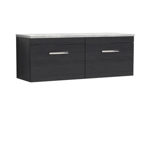 NUIE 1200mm Wall Hung 2-Drawer Unit & Laminate Worktop