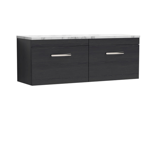 NUIE 1200 Wall Hung 2-Drawer Unit & Laminate Worktop