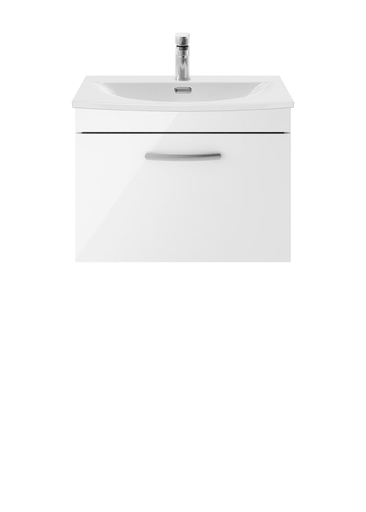 NUIE 600mm Wall Hung Vanity With Basin 4