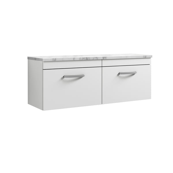 NUIE 1200 Wall Hung 2-Drawer Unit & Laminate Worktop