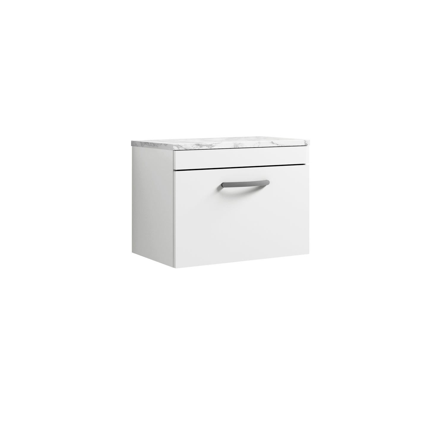 NUIE 600 Wall Hung Single Drawer Unit & Laminate Worktop