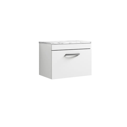 NUIE 600 Wall Hung Single Drawer Unit & Laminate Worktop