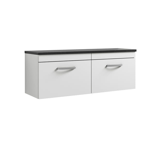 NUIE 1200mm Wall Hung 2-Drawer Unit & Laminate Worktop