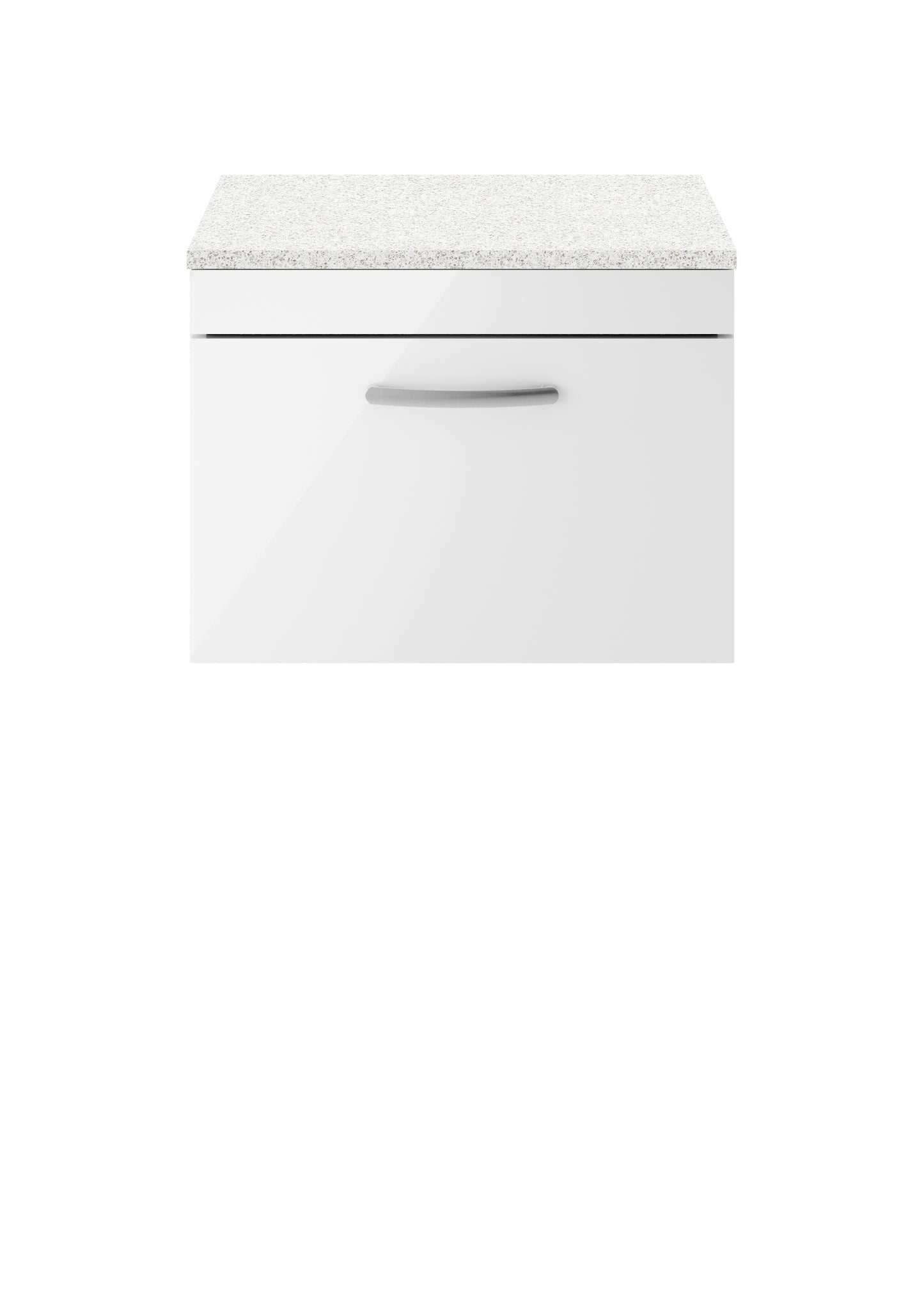 NUIE 600mm Wall Hung Vanity With Sparkling White Worktop
