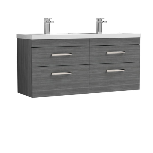 NUIE 1200mm Wall Hung Cabinet With Double Basin