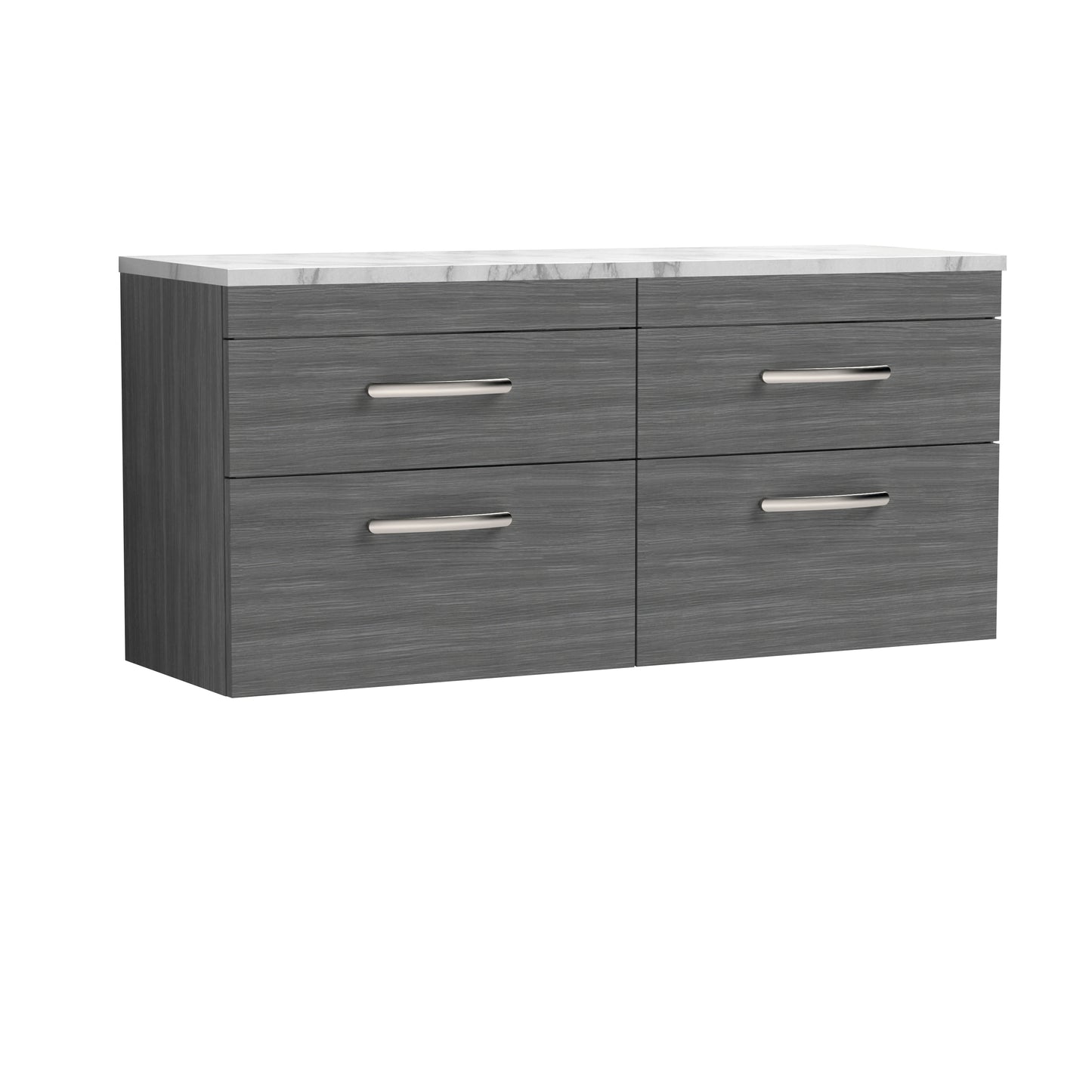 NUIE 1200 Wall Hung 4-Drawer Unit & Laminate Worktop