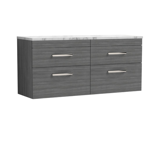 NUIE 1200 Wall Hung 4-Drawer Unit & Laminate Worktop