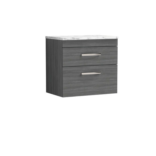 NUIE 600 Wall Hung 2-Drawer Unit & Laminate Worktop