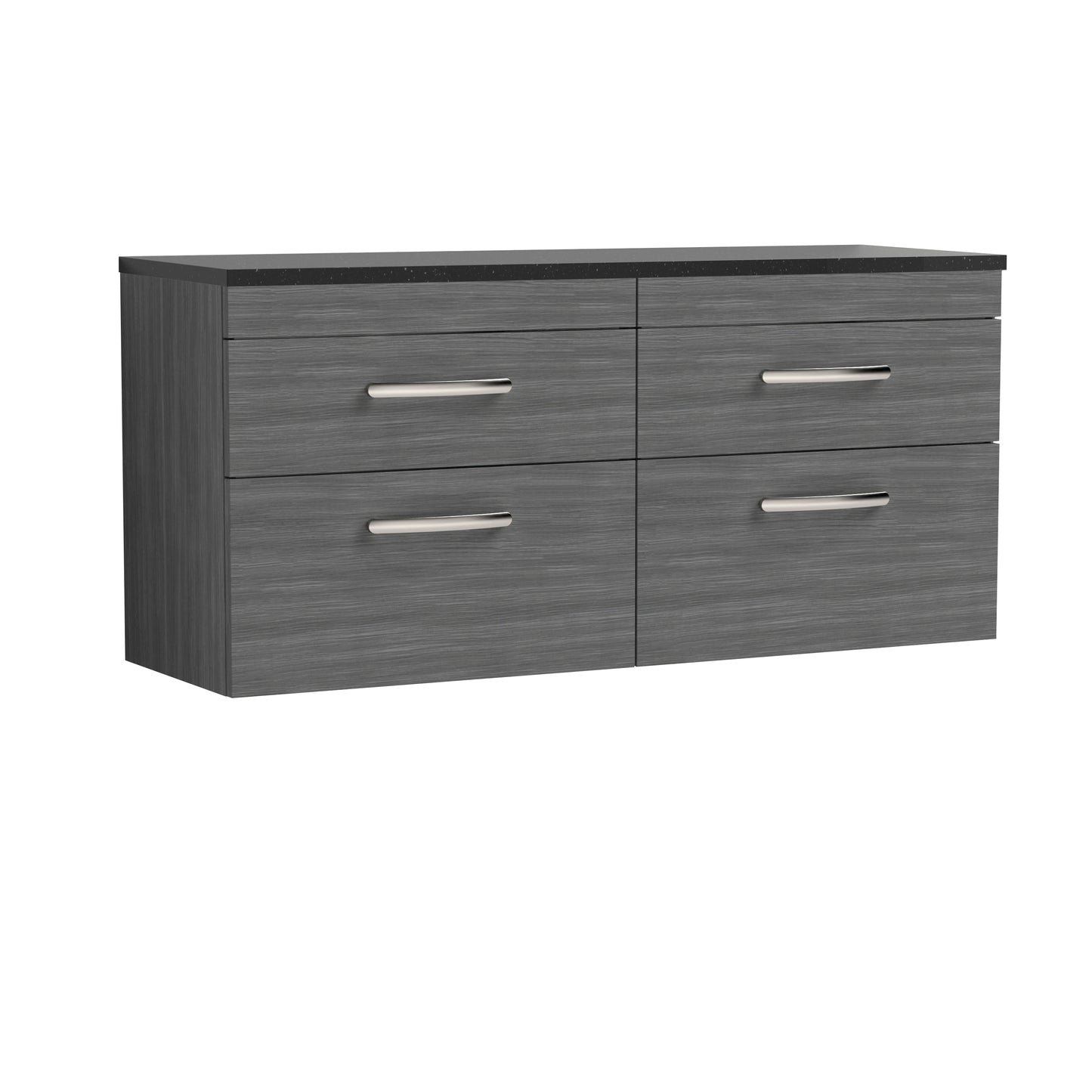 NUIE 1200mm Wall Hung 4-Drawer Unit & Laminate Worktop