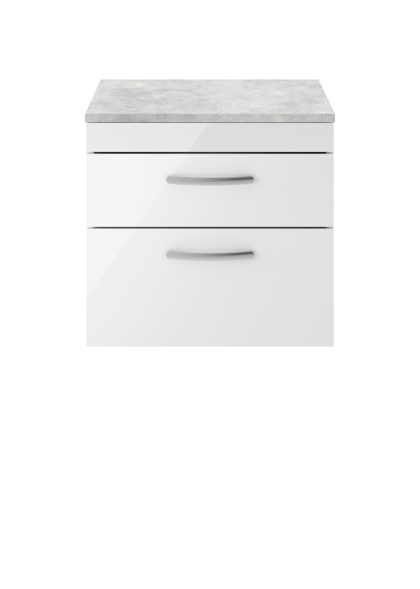 NUIE 600mm Wall Hung Vanity With Grey Worktop