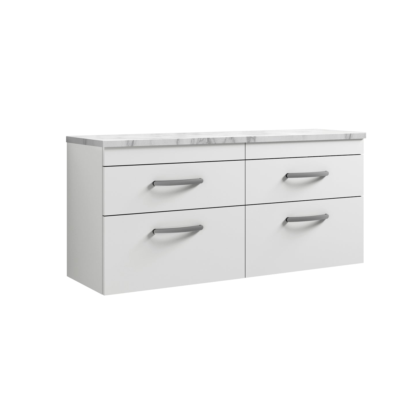 NUIE 1200 Wall Hung 4-Drawer Unit & Laminate Worktop