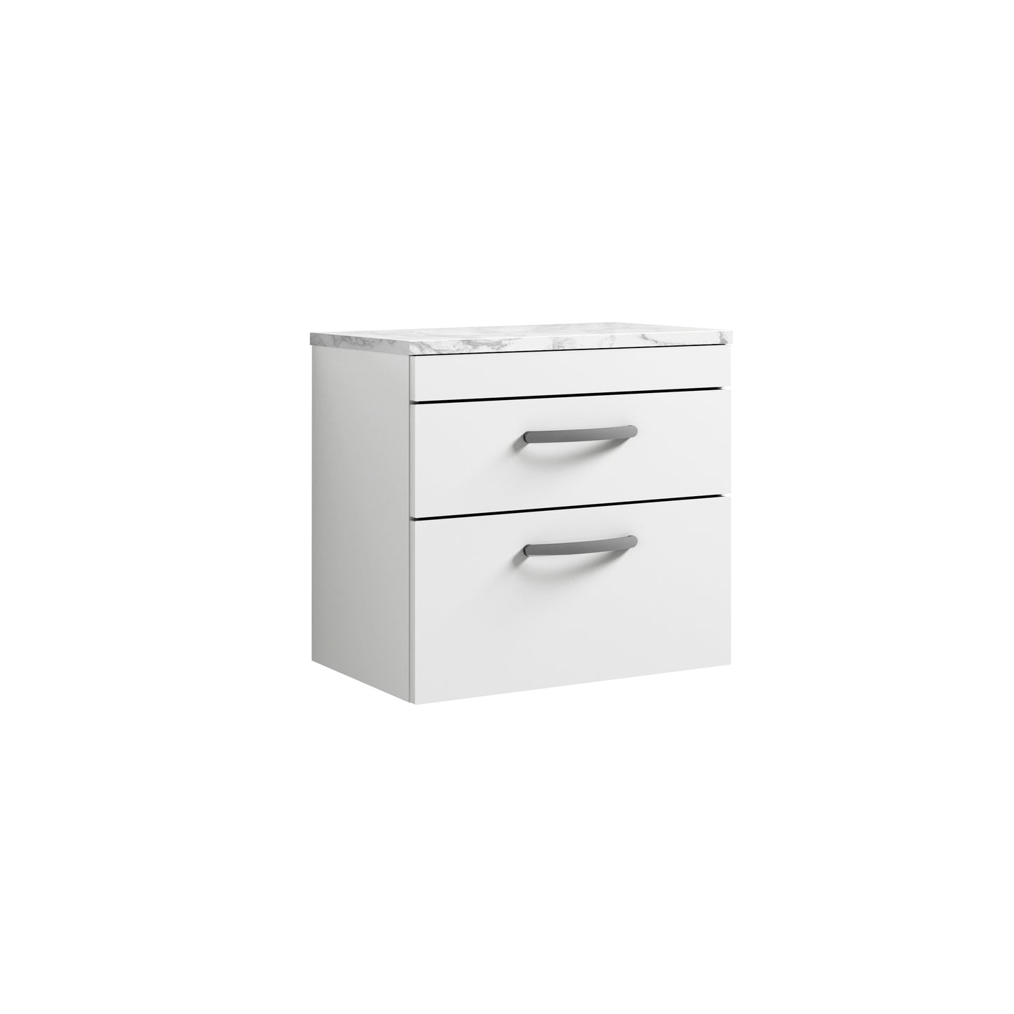 NUIE 600 Wall Hung 2-Drawer Unit & Laminate Worktop