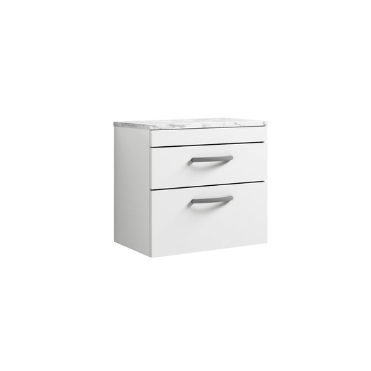 NUIE 600 Wall Hung 2-Drawer Unit & Laminate Worktop