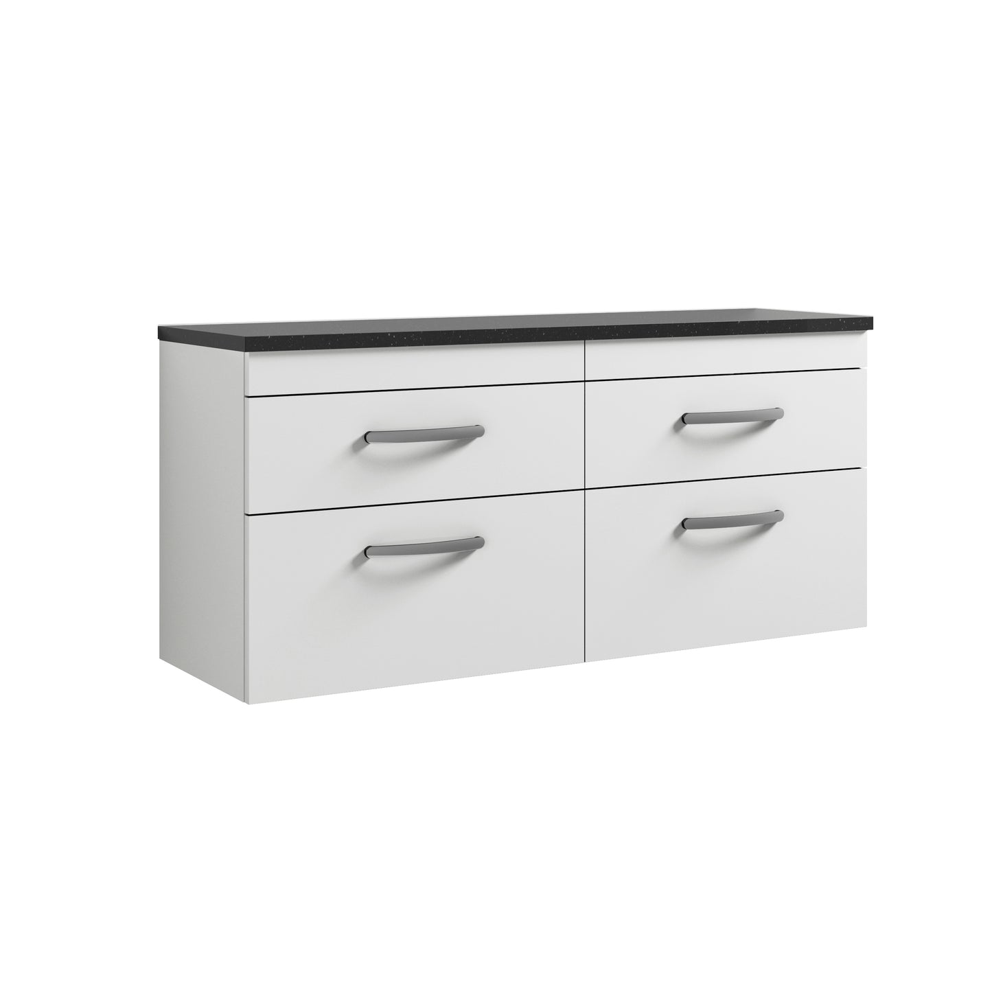 NUIE 1200mm Wall Hung 4-Drawer Unit & Laminate Worktop
