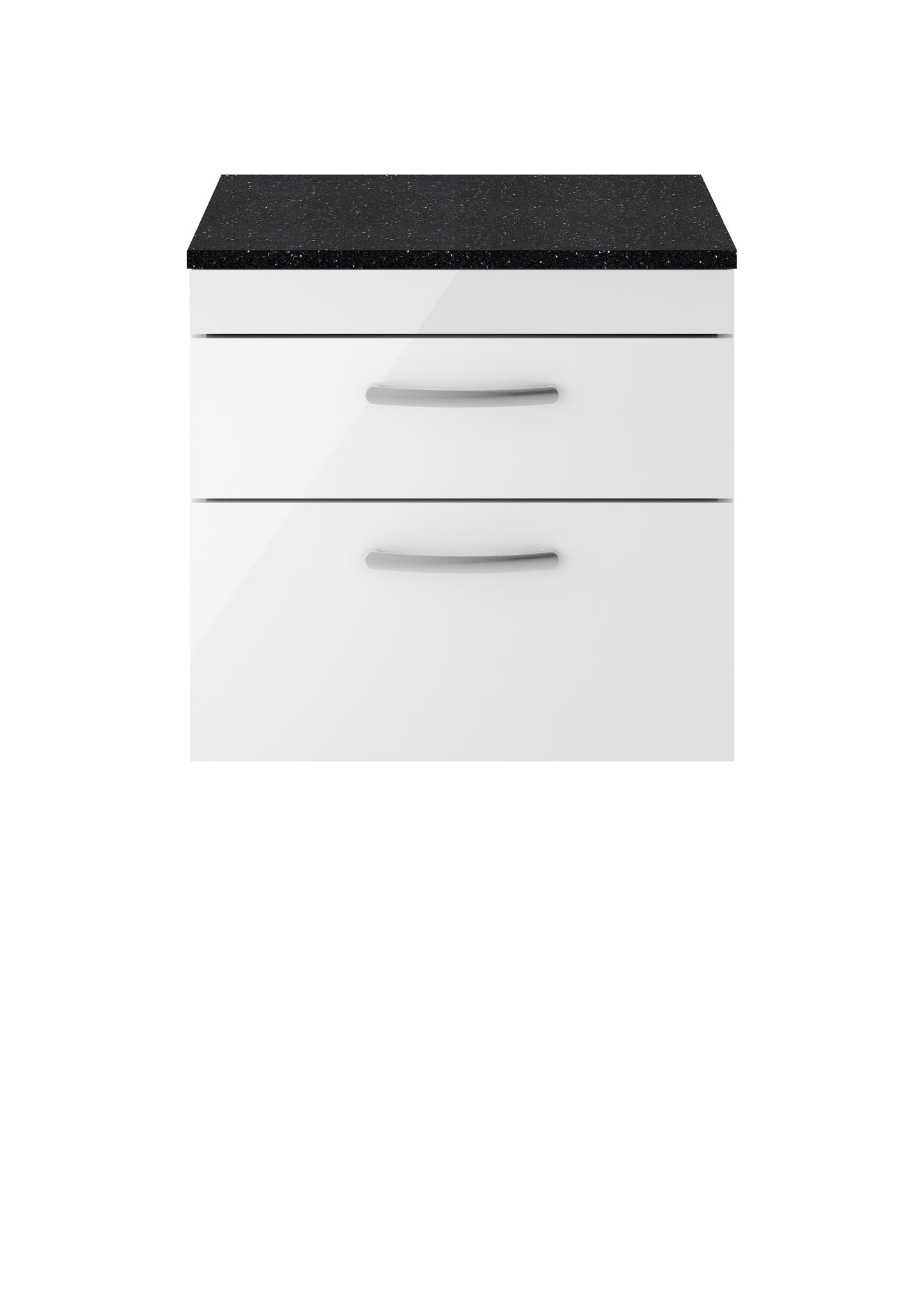 NUIE 600mm Wall Hung Vanity With Sparkling Black Worktop