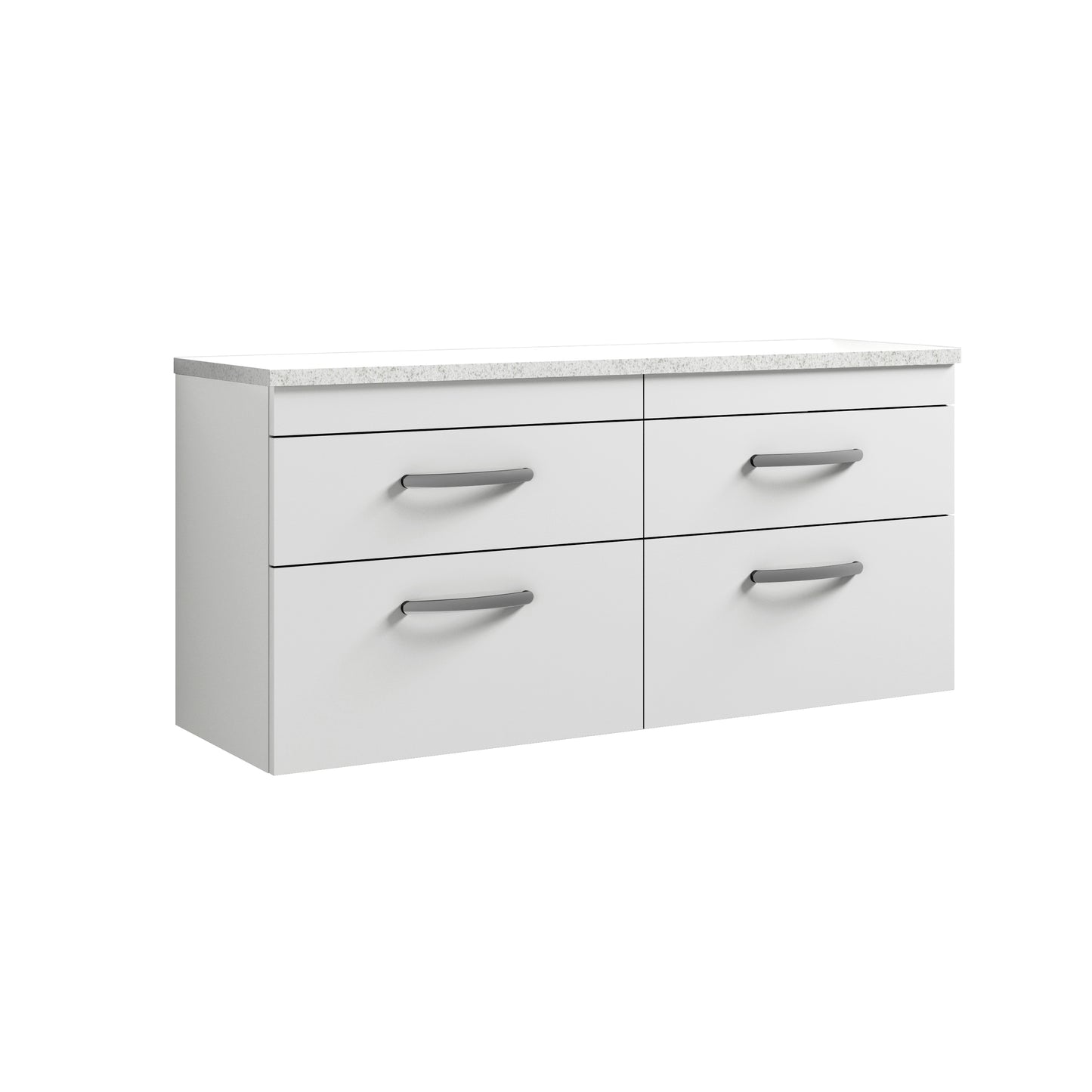 NUIE 1200mm Wall Hung 4-Drawer Unit & Laminate Worktop