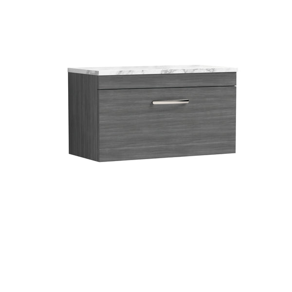 NUIE 800 Wall Hung Single Drawer Unit & Laminate Worktop