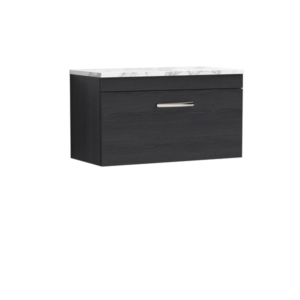 NUIE 800 Wall Hung Single Drawer Unit & Laminate Worktop
