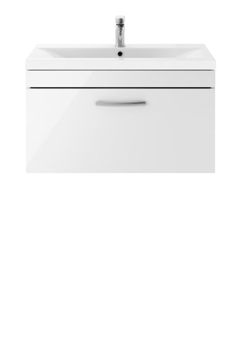 NUIE 800mm Wall Hung Vanity With Basin 1