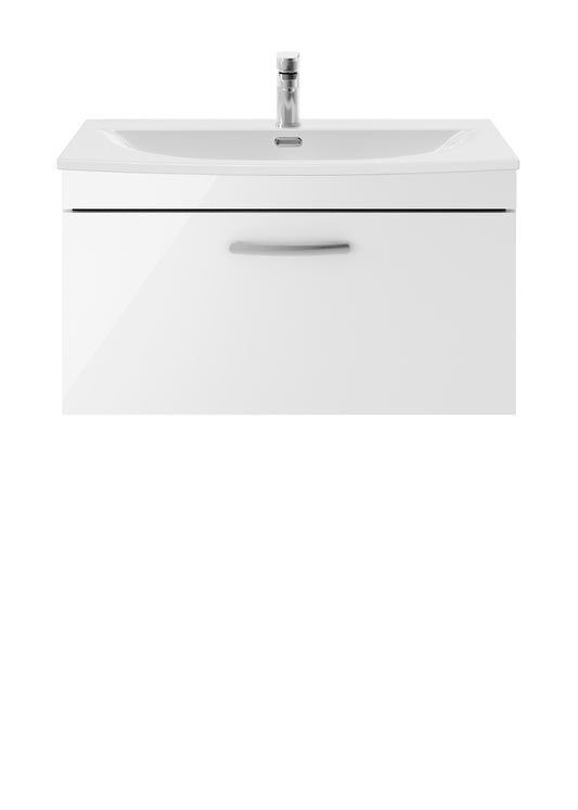NUIE 800mm Wall Hung Vanity With Basin 4