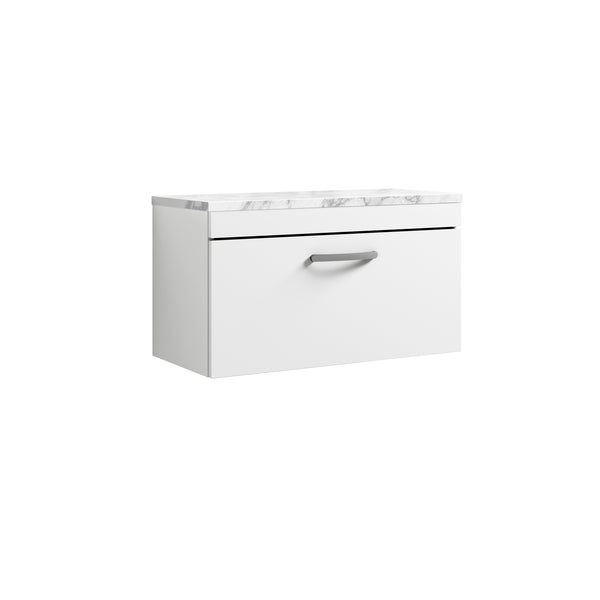 NUIE 800 Wall Hung Single Drawer Unit & Laminate Worktop