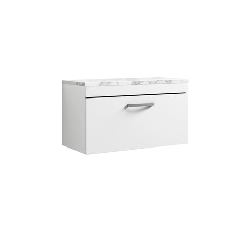 NUIE 800 Wall Hung Single Drawer Unit & Laminate Worktop