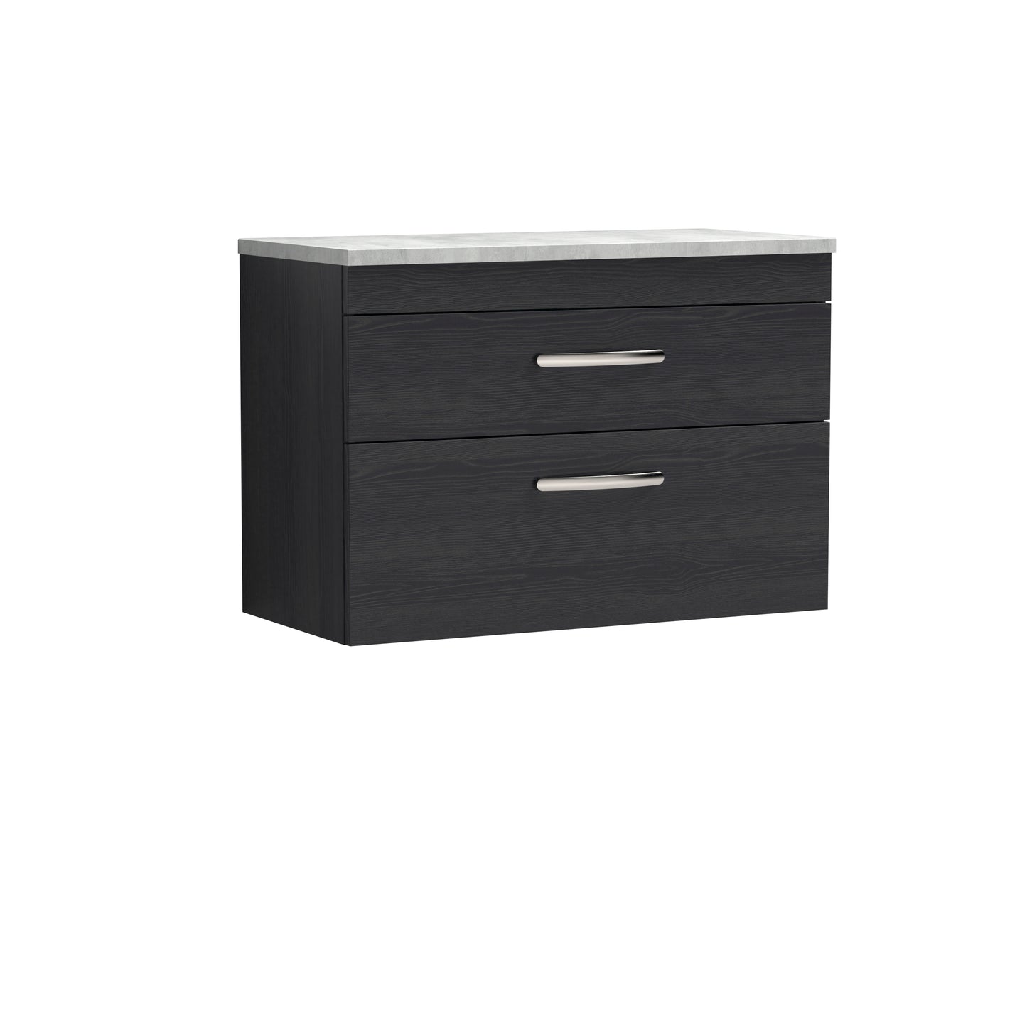 NUIE 800mm Wall Hung Vanity With Grey Worktop