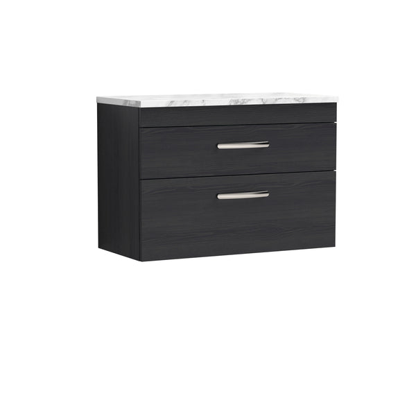 NUIE 800 Wall Hung 2-Drawer Unit & Laminate Worktop
