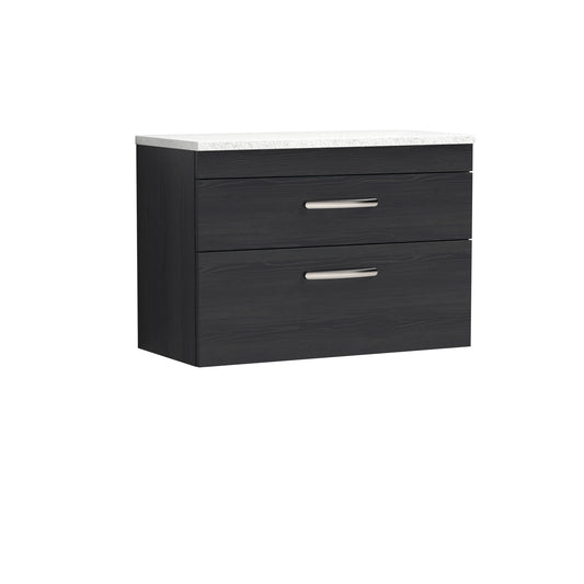 NUIE 800mm Wall Hung Vanity With Sparkling White Worktop
