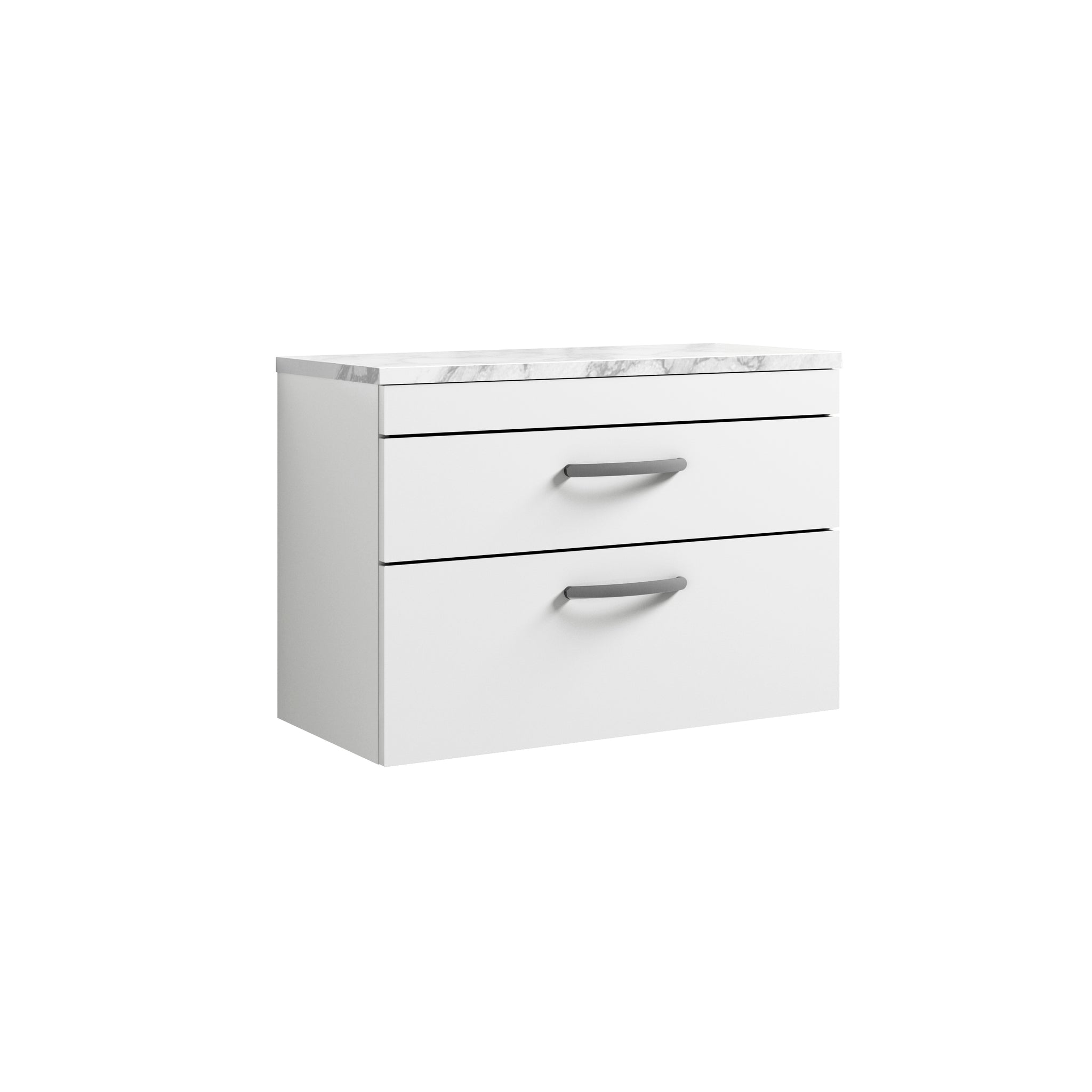 NUIE 800 Wall Hung 2-Drawer Unit & Laminate Worktop