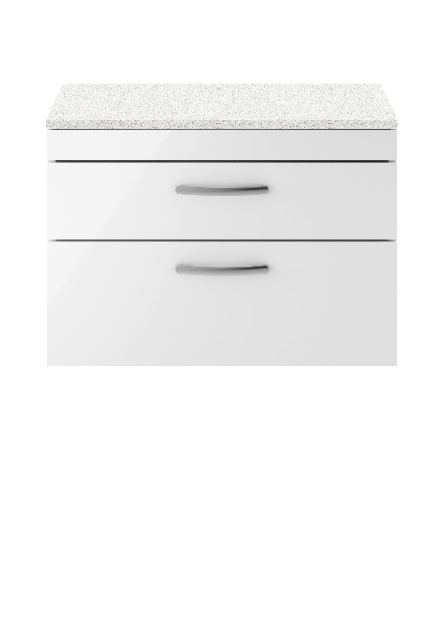NUIE 800mm Wall Hung Vanity With Sparkling White Worktop