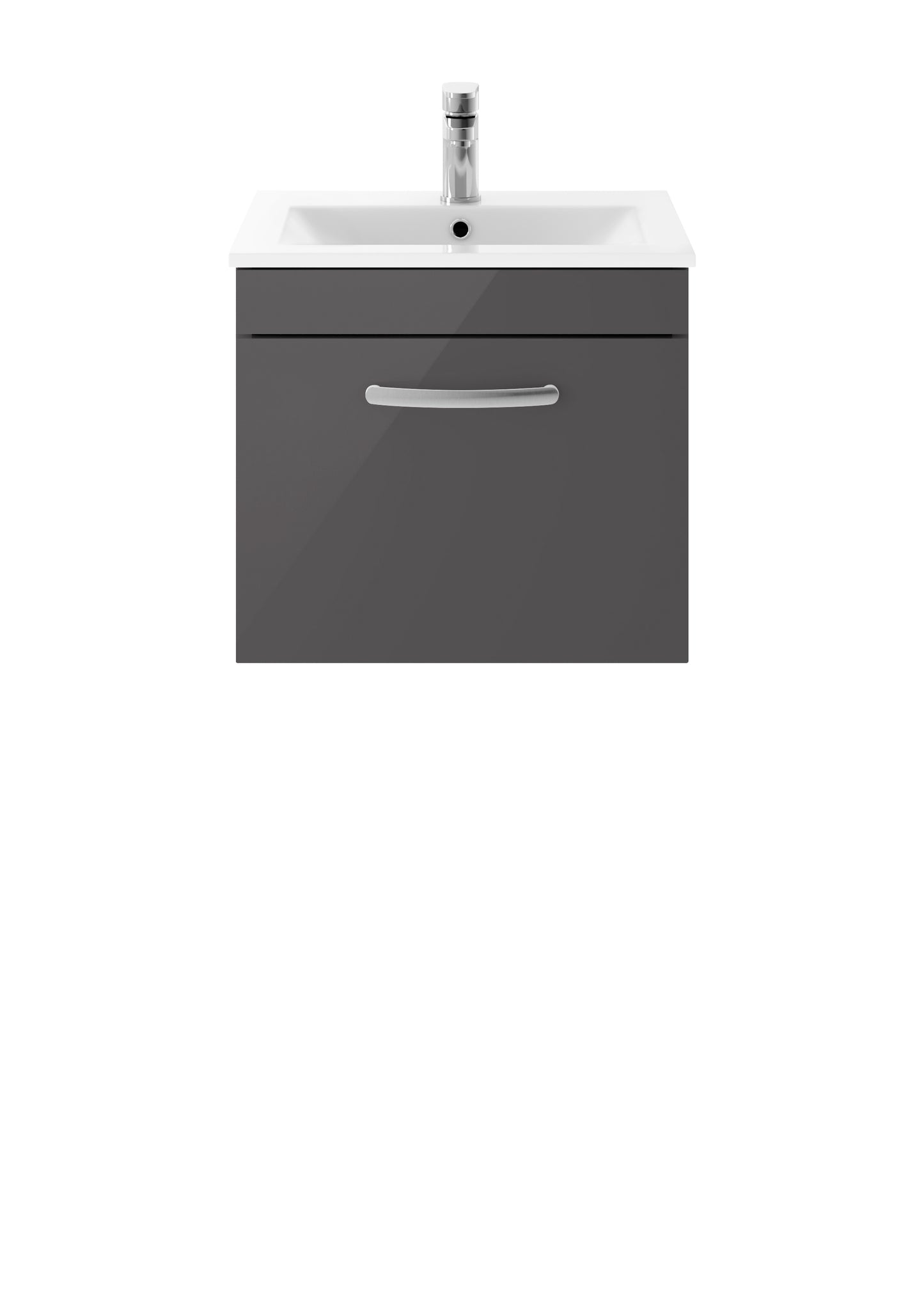 NUIE 500mm Wall Hung Cabinet With Basin 2