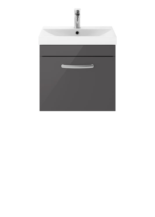 NUIE 500mm Wall Hung Cabinet With Basin 3