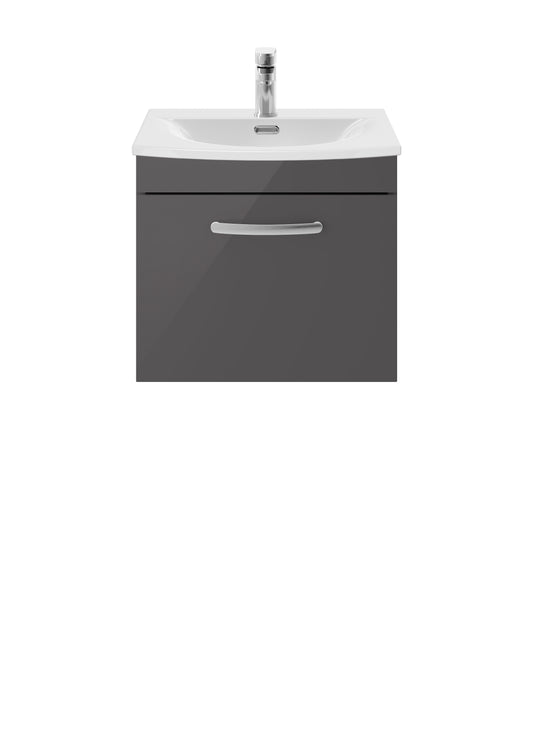 NUIE 500mm Wall Hung Cabinet With Basin 4