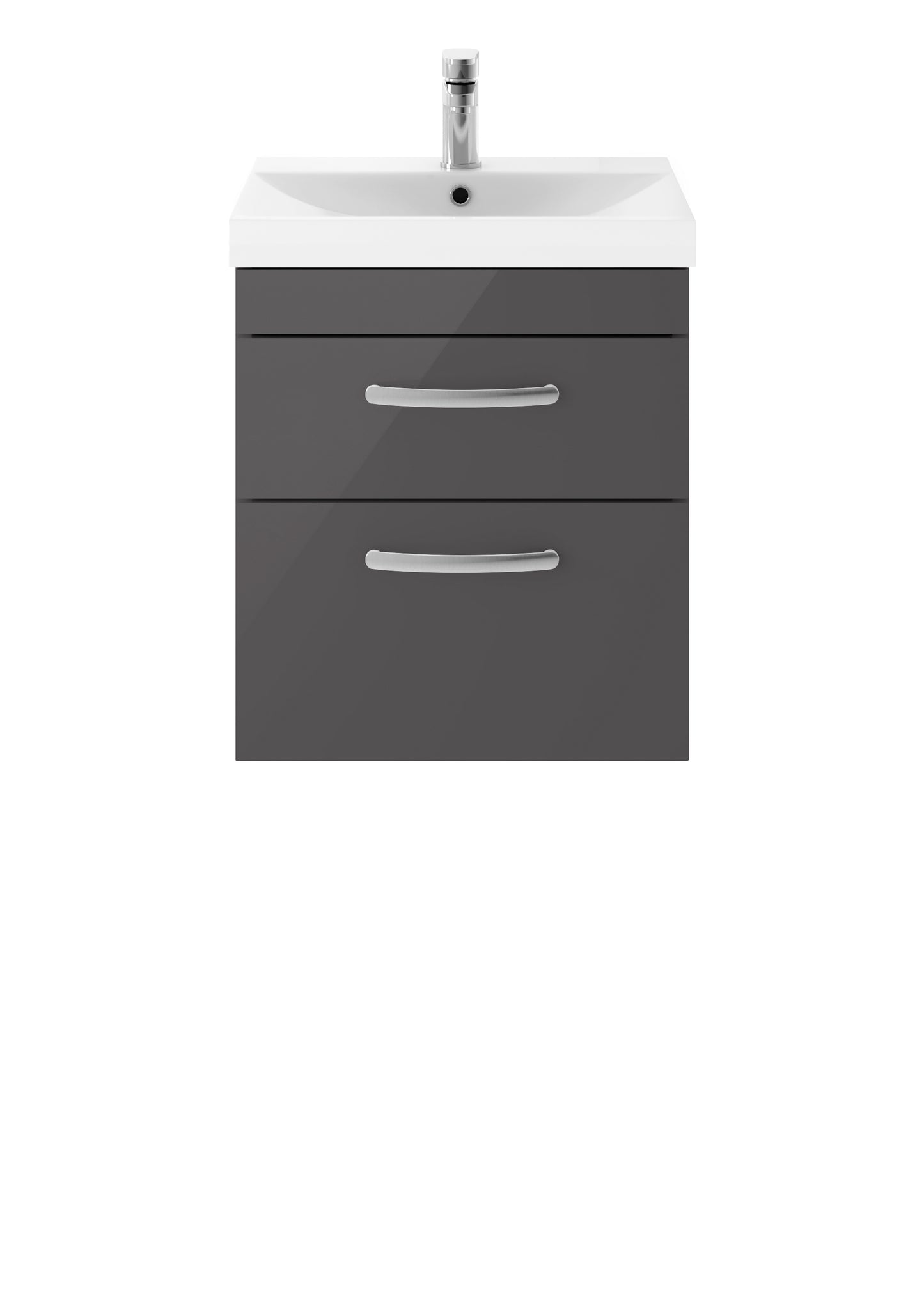 NUIE 500mm Wall Hung Cabinet With Basin 3