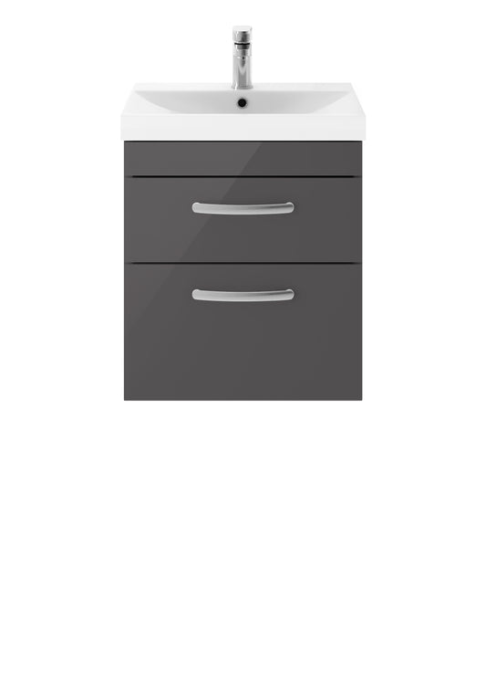 NUIE 500mm Wall Hung Cabinet With Basin 3