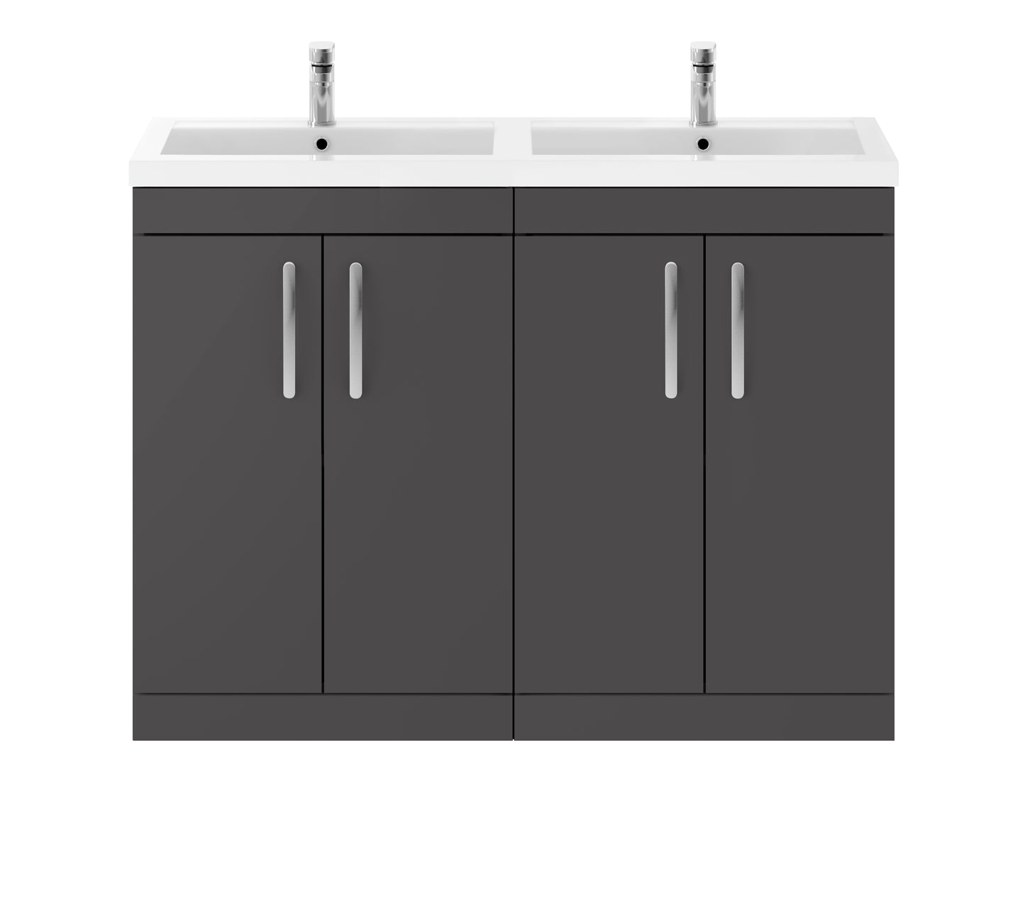NUIE 1200mm Floor Standing Cabinet With Double Basin