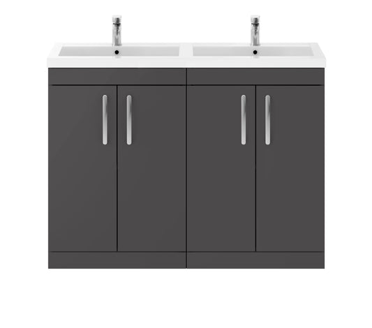 NUIE 1200mm Floor Standing Cabinet With Double Basin
