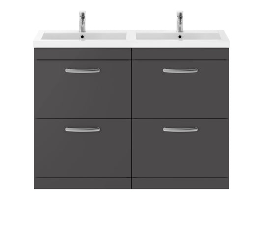 NUIE 1200mm Floor Standing Cabinet With Double Basin