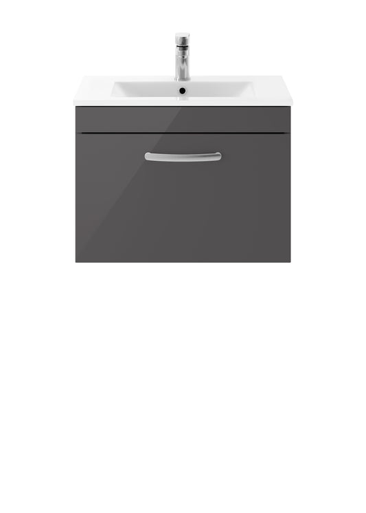 NUIE 600mm Wall Hung Cabinet With Basin 2