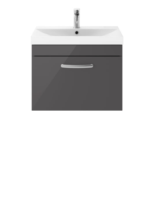 NUIE 600mm Wall Hung Cabinet With Basin 3