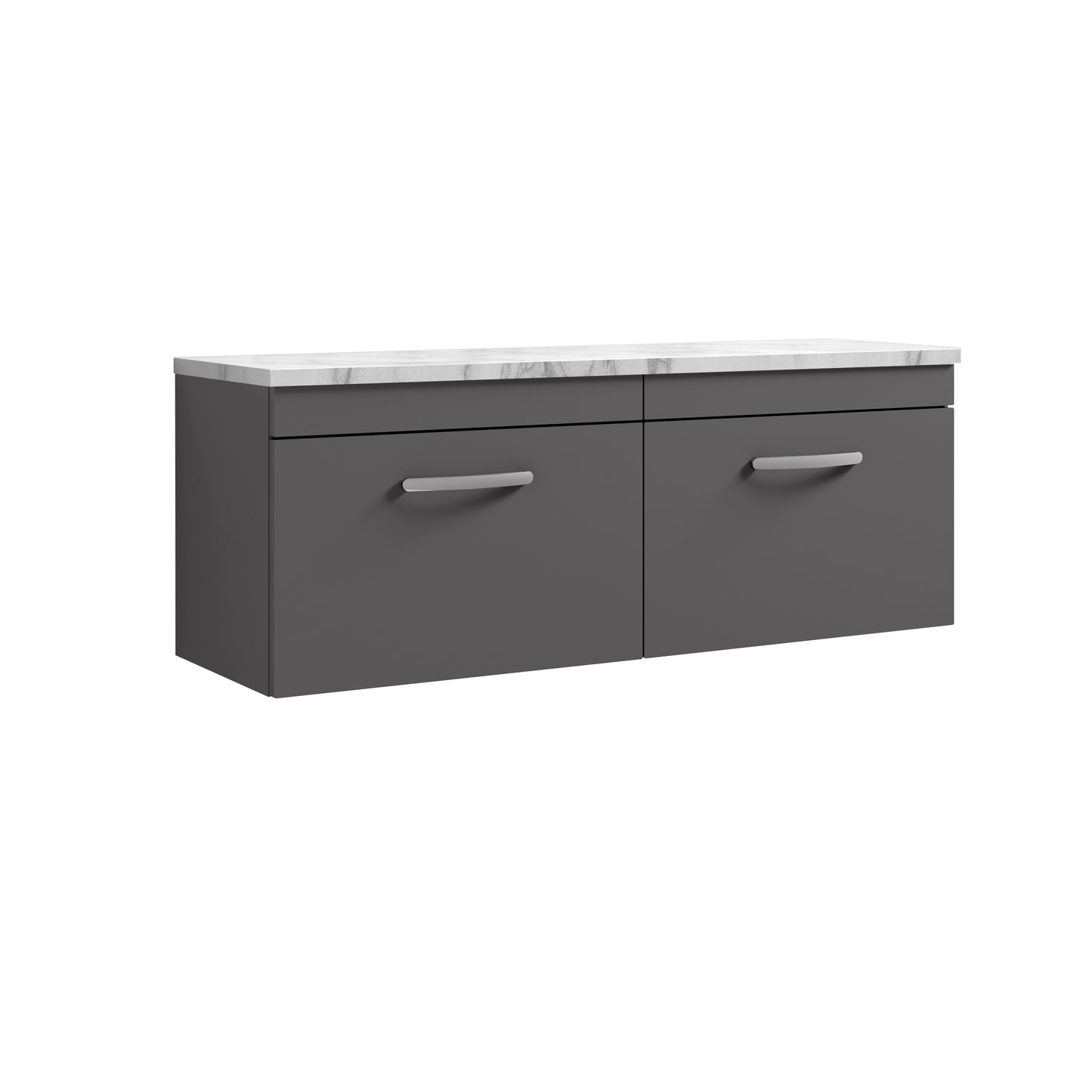 NUIE 1200 Wall Hung 2-Drawer Unit & Laminate Worktop