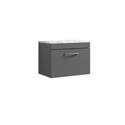 NUIE 600 Wall Hung Single Drawer Unit & Laminate Worktop