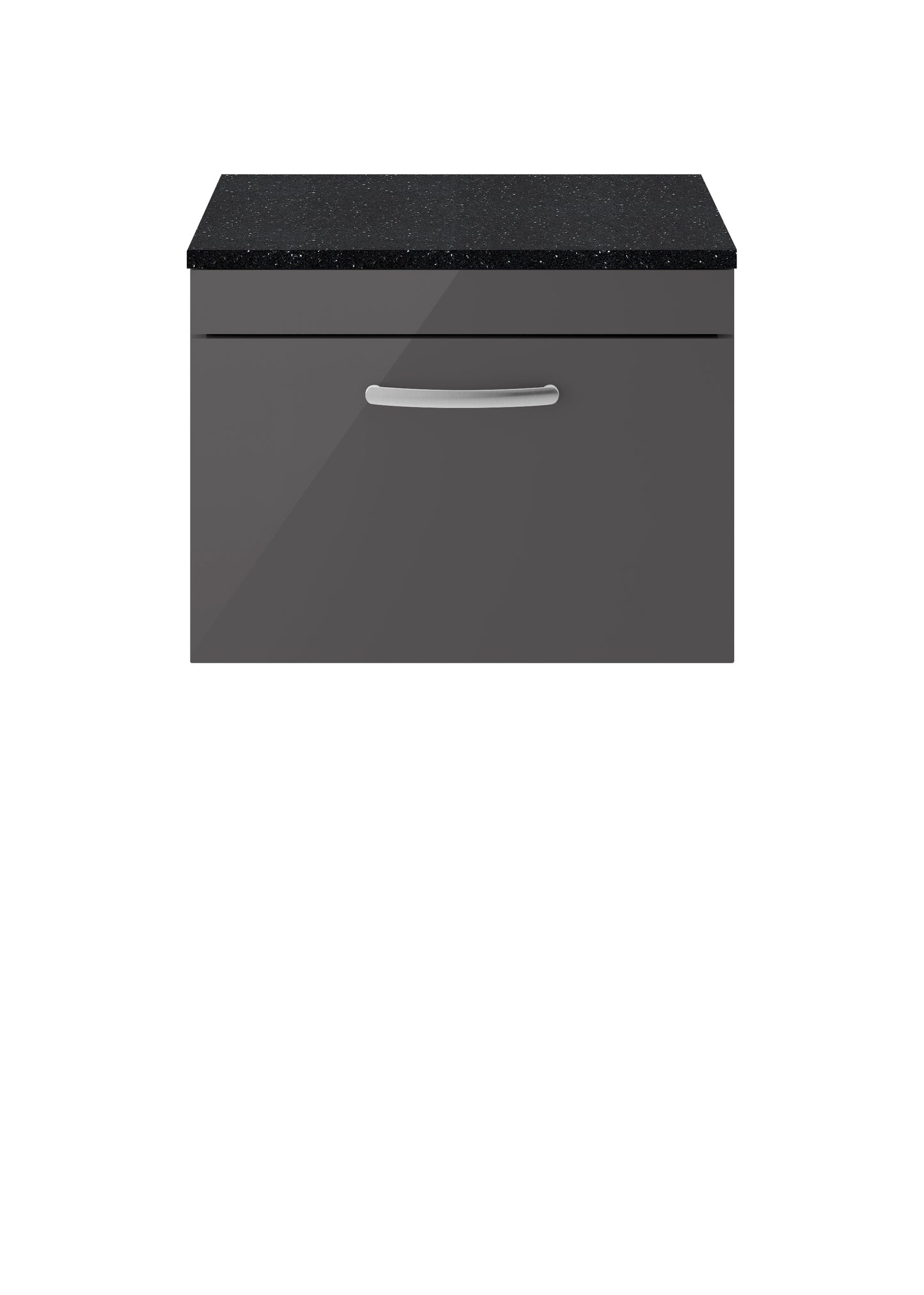NUIE 600mm Wall Hung Cabinet With Sparkling Black Worktop