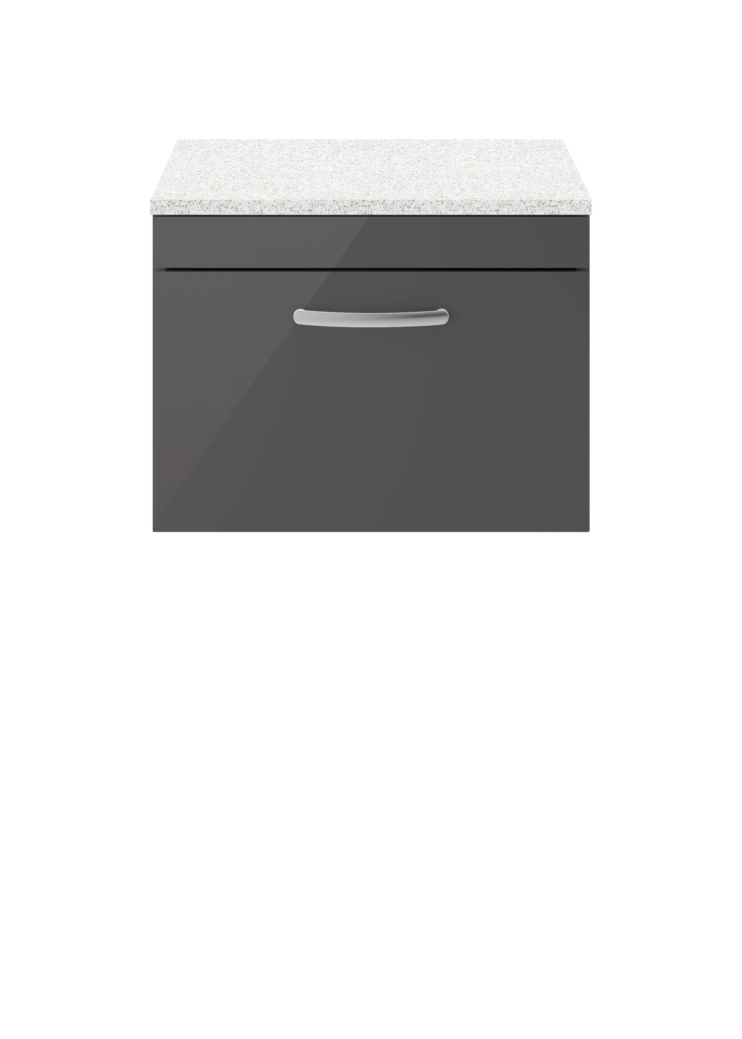NUIE 600mm Wall Hung Cabinet With Sparkling White Worktop