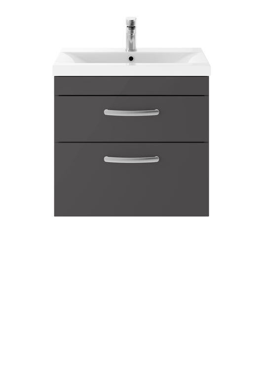 NUIE 600mm Wall Hung Cabinet With Basin 1